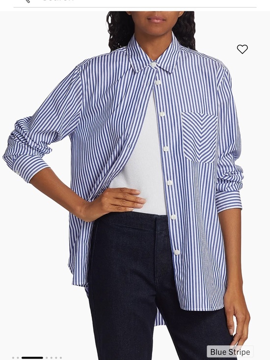 rag & bone Tops - Rag & Bone Maxine Cotton Poplin Striped Shirt